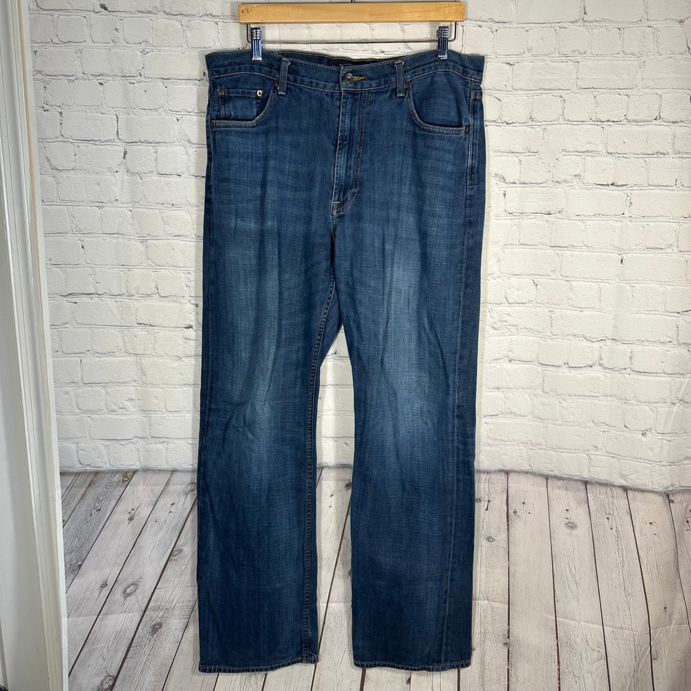 Lucky Brand‎ Mens Straight Leg Blue Jeans Medium Wash Denim Pants Size 36